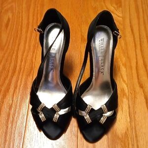 White House Black Market leather sole black heels